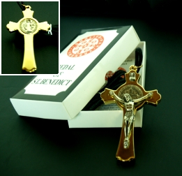 St. Benedict Crucifix
                          Pendant (Gold)