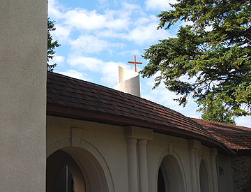 View of Chapel Cross from Monastery Front