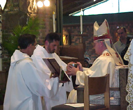 Fr. Damien Gjonaj at his priestly ordination